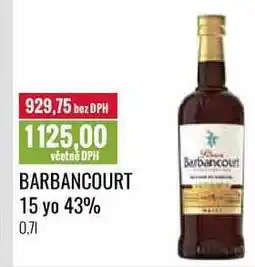 Ratio BARBANCOURT 15 yo 43% 0,7l nabídka