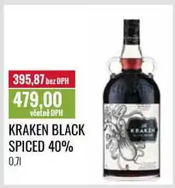 Ratio KRAKEN BLACK SPICED 40% 0,7l nabídka