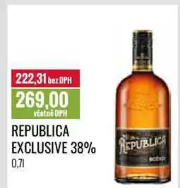 Ratio REPUBLICA EXCLUSIVE 38% 0,7l nabídka