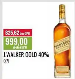 Ratio J.WALKER GOLD 40% 0,7l nabídka