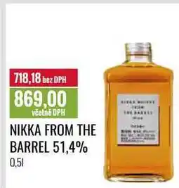 Ratio NIKKA FROM THE BARREL 51,4% 0,5l nabídka