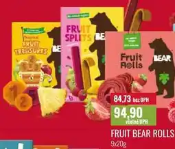 Ratio FRUIT BEAR ROLLS 9x20g nabídka