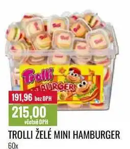 Ratio TROLLI ŽELÉ MINI HAMBURGER 60x nabídka