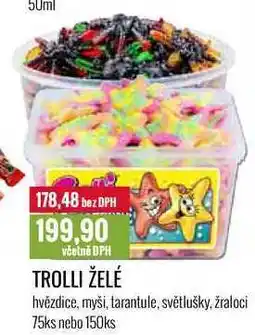Ratio TROLLI ŽELÉ 75ks nebo 150ks nabídka
