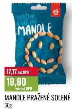 Ratio MANDLE PRAŽENÉ SOLENÉ 60g nabídka