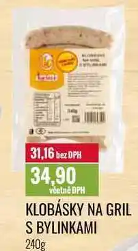Ratio KLOBÁSKY NA GRIL S BYLINKAMI 240g nabídka