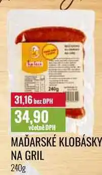 Ratio MAĎARSKÉ KLOBÁSKY NA GRIL 240g nabídka