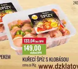 Ratio KUŘECÍ ŠPÍZ S KLOBÁSOU cena za 1kg nabídka