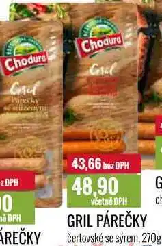 Ratio GRIL PÁREČKY čertovské se sýrem, 270g nabídka