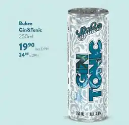 Qanto Bubee Gin & Tonic nabídka