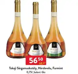 Qanto Tokaji Sárgamuskotály, Hárslevelu, Furmint nabídka