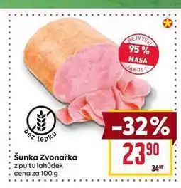 Billa Šunka Zvonařka z pultu lahůdek cena za 100g nabídka