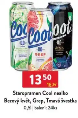 Qanto Staropramen Cool nealko Bezový květ, Grep, Tmavá švestka nabídka