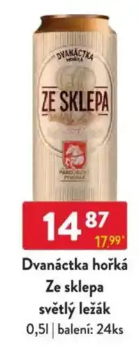 Qanto Dvanáctka hořká Ze sklepa světlý ležák nabídka