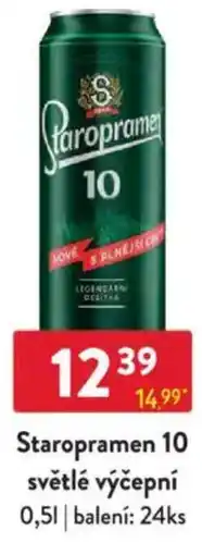 Qanto Staropramen 10 světlé výčepní nabídka