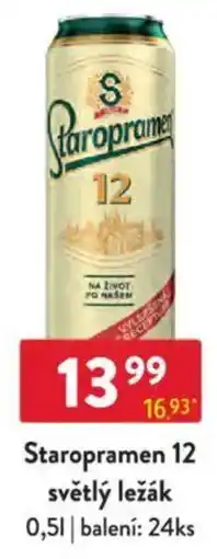 Qanto Staropramen 12 světlý ležák nabídka