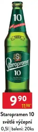 Qanto Staropramen 10 světlé výčepní nabídka
