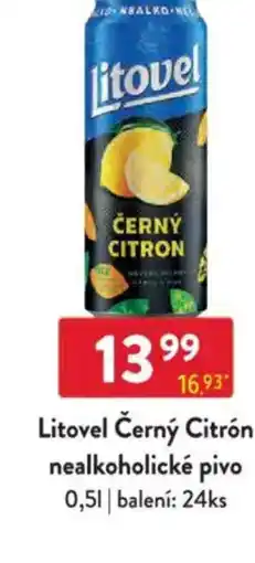 Qanto Litovel Černý Citrón nealkoholické pivo nabídka