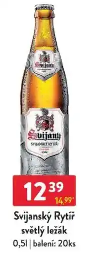 Qanto Svijanský Rytíř světlý ležák nabídka