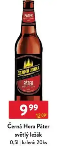 Qanto Černá Hora Páter světlý ležák nabídka