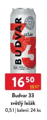 Qanto Budvar 33 světlý ležák nabídka