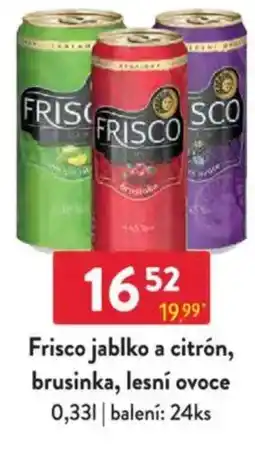 Qanto Frisco jablko a citrón, brusinka, lesní ovoce nabídka