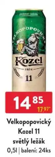 Qanto Velkopopovický Kozel 11 světlý ležák nabídka