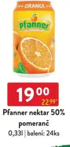 Qanto Pfanner nektar 50% pomeranč nabídka