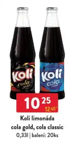 Qanto Koli limonáda cola gold, cola classic nabídka