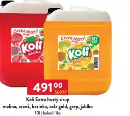 Qanto Koli Extra hustý sirup malina, oranž, bezinka, cola gold, grep, jablko nabídka