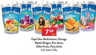 Qanto Capri-Sun Multivitamin, Orange, Mystic Dragon, Fun alarm, Safari fruits, Fairy drink nabídka