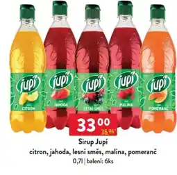 Qanto Sirup Jupí citron, jahoda, lesní směs, malina, pomeranč nabídka