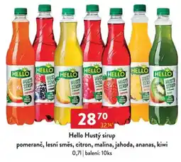 Qanto Hello Hustý sirup pomeranč, lesní směs, citron, malina, jahoda, ananas, kiwi nabídka