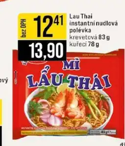 Jip Lau Thai instantní nudlová polévka nabídka
