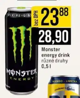 Jip Monster Energy drink nabídka