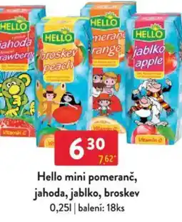Qanto Hello mini pomeranč, jahoda, jablko, broskev nabídka
