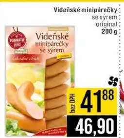Jip Vídeňské minipárečky se sýrem nabídka