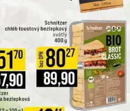 Jip Schnitzer chléb toustový bezlepkový světlý 400 g nabídka