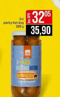 Jip Uzi párky hot dog nabídka