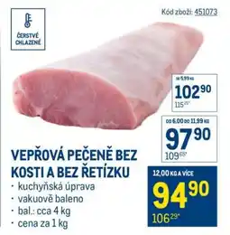 Makro Vepřová pečeně bez kosti a bez řetízku nabídka