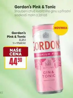 Billa Gordon’s Pink & Tonic nabídka