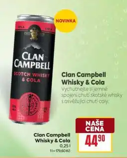 Billa Clan Campbell Whisky & Cola nabídka
