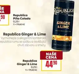 Billa Republica Ginger & Lime nabídka