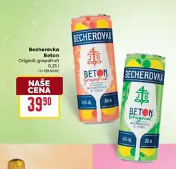 Billa Becherovka Beton nabídka