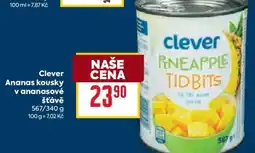 Billa Clever Ananas kousky v ananasové šťávě nabídka