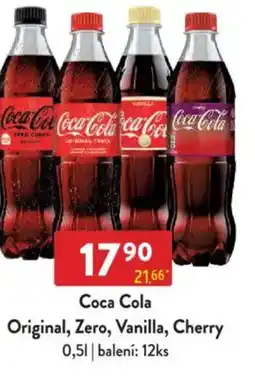 Qanto Coca Cola Original, Zero, Vanilla, Cherry nabídka
