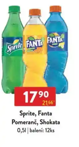 Qanto Sprite, Fanta Pomeranč, Shokata nabídka