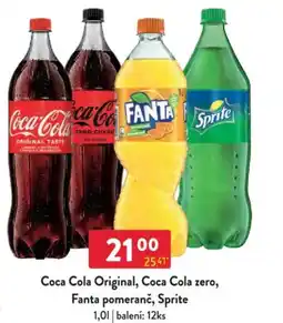 Qanto Coca Cola Original, Coca Cola zero, Fanta pomeranč, Sprite nabídka