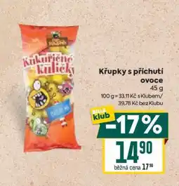 Billa Křupky s příchutí ovoce nabídka