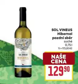 Billa SOL VINEUS Hibernal pozdní sběr nabídka